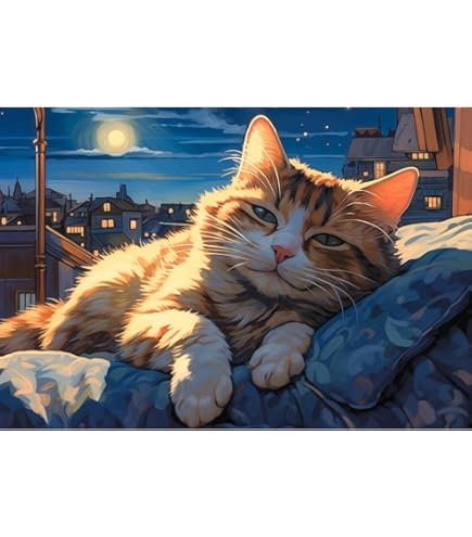 ジグソーパズル完成品　猫 Amazon | CHengQiSM 1000ピース ジグソーパズル 窓のそばで本を読む猫