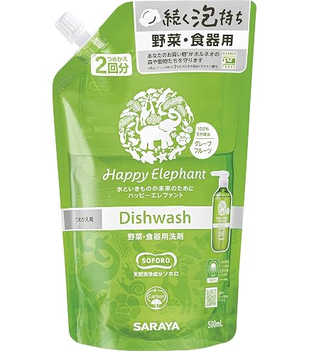 サラヤ ハッピーエレファント 食器洗い機用ジェル 詰替 800ml