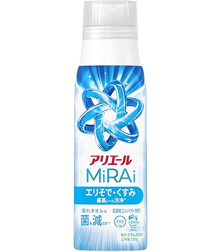 Amazon | アリエールMiRAi ＜洗浄プラス＞ ボトル本体340g+詰替え640g