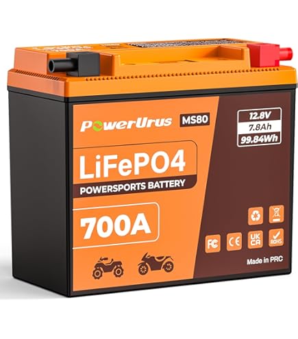 Amazon | MaxLithium 8Ah 480CA 12V オートバイ リチウムバッテリー