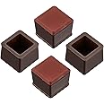 ハイロジック スライドクッション 角キャップM A-166 茶 4P