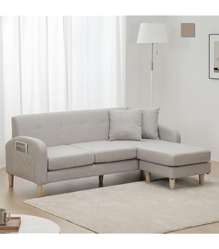 Amazon｜ソファー 2人掛け ソファ 収納付き クッション4個付き 金属脚