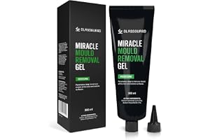 GlassGuard GlassGuard Miracle Mould Stain Remover Stain Gel – Heavy Duty Cleaning Gel for Grouts, Ceramic, Glass, Silicone, Caulk & More – Washing Machine Cleaner Front Loader (300 ml / 10 oz)