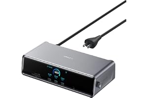 Anker Prime ドッキングステーション (14-in-1, Triple Display, DisplayLink) グレー | 最大8K USB PD 最大140W出力対応USB-Cアップストリームポート 3画面同時出力 10Gbps高速デ