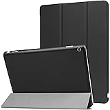 【CEAVIS】Huawei MediaPad M3 lite 10 ケース Huawei M3 lite 10 カバー オートスリープ スタンド機能付き 耐衝撃 折り畳み 横開き 軽量型 (MediaPad M3 lite 10, ブラック)