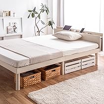 Amazon｜タンスのゲン ベッド シングル 北欧パイン 宮棚 【実用