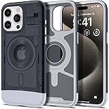 Spigen iPhone 15 Pro Max ケース Magsafe対応 米軍MIL規格 クラシック・C1・マグフィット ACS06607 (グラファイト)