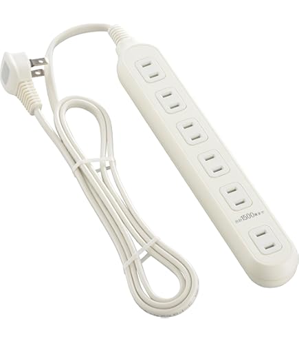 Amazon.co.jp: 差し込み自由なスリムタップ 8.5個口 1.5m HS-T8515L-W