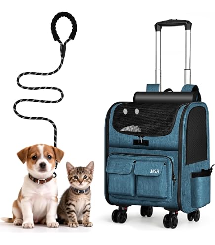 Amazon | 猫 ペットキャリー バッグ 3way キャスター付き 中・大型猫