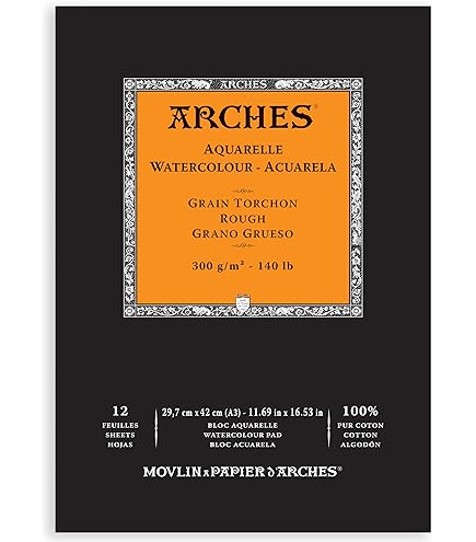 アーチーズ水彩ブロック640gsm NOT 230 X 310ミリメートル