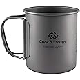COOK'N'ESCAPE チタンマグ シェラカップ 120ml 180ml 300ml 375ml 450ml 750ml 単品orセット キャンプ コップ 軽量 登山 マグカップ スタッキングマグ アウトドア コップ 【適格請求書の発行対象】