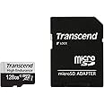 Transcend 高耐久 microSDカード 128GB UHS-I U1 Class10 ドライブレコーダー セキュリティカメラ用 SDカード変換アダプタ付 TS128GUSD350V