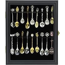 スーベニアスプーンラック 記念スプーンコレクション 18本 木製ケース スーベニアスプーンラック 記念スプーンコレクション 18本 木製