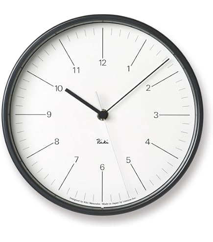 Amazon.co.jp: レムノス Lemnos 掛け時計 電波時計 RIKI STEEL CLOCK