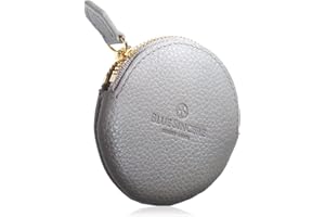 [BLUE SINCERE] 小銭入れ レディース 本革 小さい ミニ マルチ コインケース 小銭ケース ベジタブルタンニン鞣し シュリンクレザー ギフトボックス付き/Eve - イヴ CC9 (メタリックシルバー)