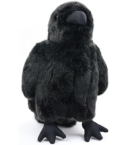 黒い鳥のぬいぐるみ 約20cm Amazon.co.jp: lilizzhoumax リアルなカラスのぬいぐるみ - 黒い