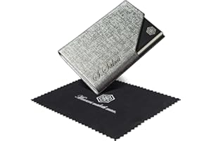 [Manners maketh man.] 名刺入れ 【名入れ無料】 メンズ ギフト プレゼント 新型専用ケース オリジナルクリーニングクロス付属 新生活 ステンレス (Gray)