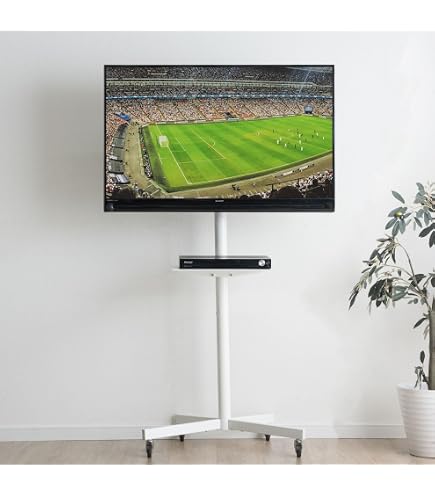 Amazon.co.jp: キャスター付きテレビスタンド Alloy【ホワイト