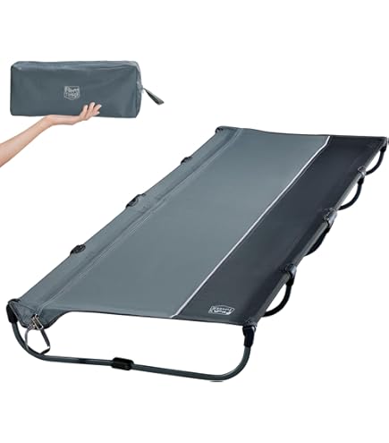 Lit pliant compact Structure en aluminium IKO2 et tissu Oxford Couleur: Vert