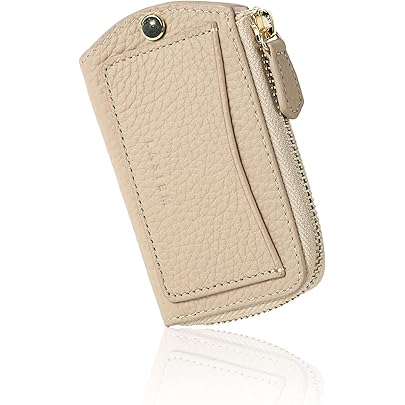 BONAVENTURA キーケース　ベージュ 未使用級】BONAVENTURA ボナベンチュラ ラウンドジップ コインケース