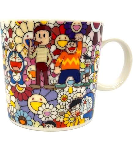【4個セット】 マグカップ お花 カイカイキキ 村上隆 ドラえもん展 9月20日(月)よりWEBショップにて、ドラえもん×村上隆グッズ販売