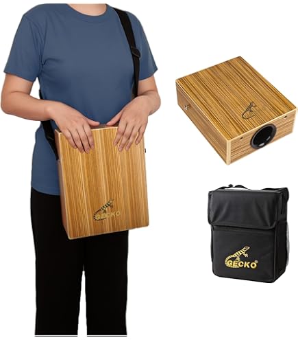 POGOLAB Draagbare Reizen Cajon Doos Drum Hout Cajon Muzikale Hand Percussie Instrument Met Riem Draagtas POGOLAB Draagbare Reizen Cajon Doos Drum Hout Cajon Muzikale Hand Percussie Instrument Met Riem Draagtas