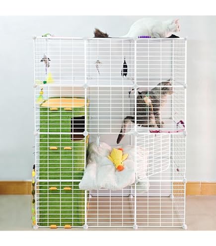 猫 ケージ 大型 1から4段までDIY可能 キャットケージ 耐荷重8kg Amazon.co.jp: 4段猫用ケージ 大型 DIYケージ組え自由組み換え自由な棚