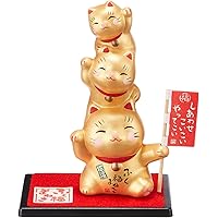 薬師窯(yakushigama) 彩耀 ふく福金まねき まねき猫 小 高さ約11cm 1374