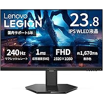 Amazon | Lenovo ゲーミングモニター Legion 24-15 23.8インチ/フルHD