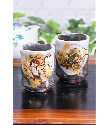 Amazon｜和座の蔵 おしゃれ ペア 湯呑み 九谷焼 夫婦湯呑み 月うさぎ