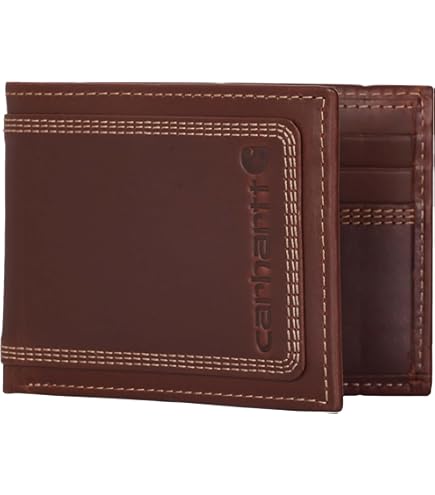 NEW CAT Caterpillar Mens GENUINE LEATHER RFID Trifold