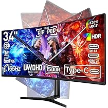 Amazon.co.jp: cocopar モニター 34インチ UWQHD USB Type-C 曲面