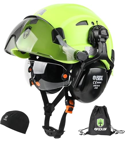 Amazon.co.jp: GREEN DEVIL ヘルメット安全ヘルメット バイザー付き