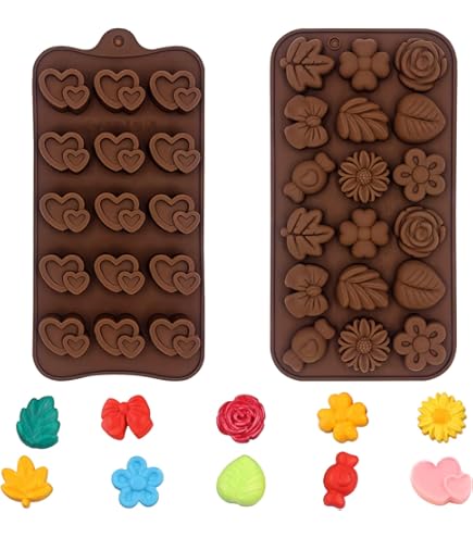 Amazon.co.jp: 6個セット チョコレート型 シリコンモールド チョコ