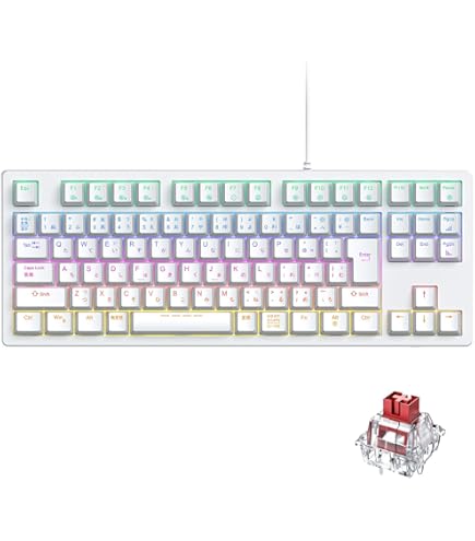 Amazon.co.jp: VSPO GEAR ゲーミングキーボード 第2弾 白波らむね ぶ