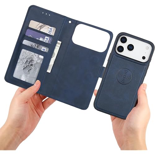 GoshukunTech for iPhone 17 Pro Max Case,for iPhone 17 Pro Max Phone Cover[2 in 1 Wallet Leather Case] Detachable Magnetic Fli
