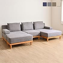 ３人掛けソファ　座面＆肘掛可動式　カウチソファ　新品 組立設置付 ソファー カウチソファ 3人掛けソファー 4人掛け 幅