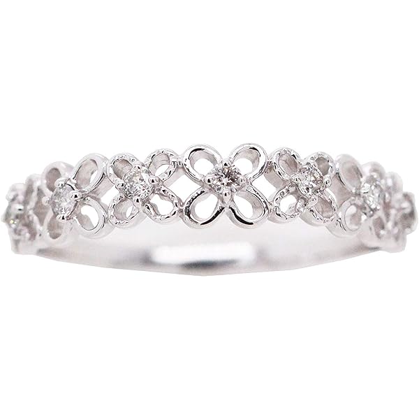 Amazon | 【KASHIMA】K10ホワイトゴールド 0.03ct ダイヤモンド