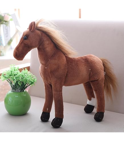 Amazon.co.jp: クッション リアル馬 うま 可愛い動物 ぬいぐるみ/抱き