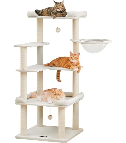 Amazon | Mwpo 猫タワー 新素材 宇宙船付き 据え置き 多頭飼い 大型猫 