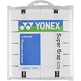 ヨネックス ウェットスーパーグリップテープ　12本入り　Yonex Super Grap 12 Pack Overgrip AC102-12EX … (ホワイト)