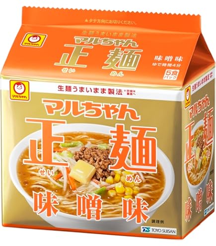 Amazon.co.jp: マルちゃん正麺味噌味 5P×6個 : 食品・飲料・お酒