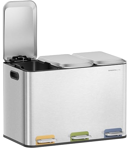 Amazon｜mVm ゴミ箱 分別 横型3分別 3×15L ダストボックス 蓋付き