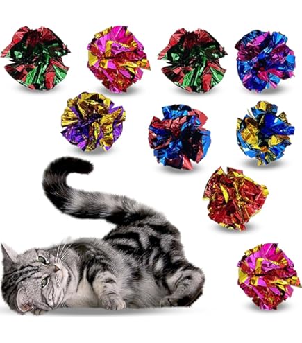 Amazon.co.jp: DIANX 猫のおもちゃ マイラボール 6個セット ピカピカ