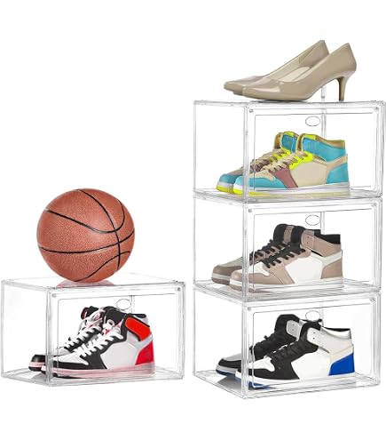 Amazon｜Stackable shoebox [コストコ] Stackable shoebox & organizer