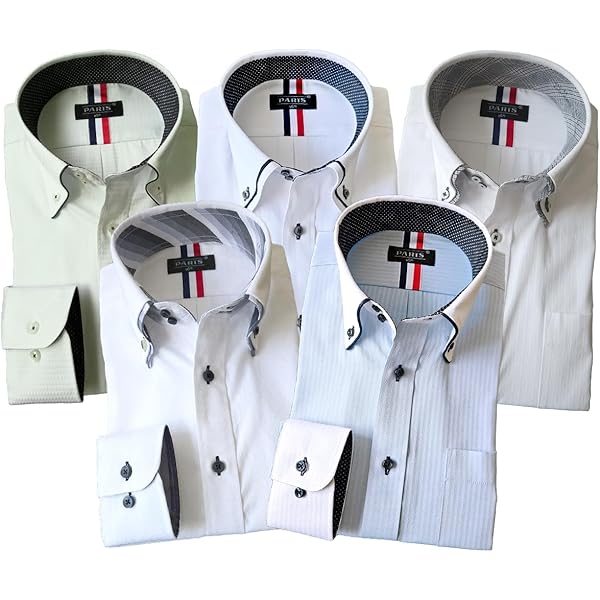 Amazon.co.jp: ワイシャツ 長袖 5枚セット M(80)ノーマル Cセット/flm