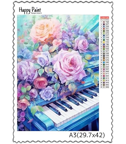 Amazon | Happy Paint【オーロラビーズ入り】ダイヤモンドアート A3 姫