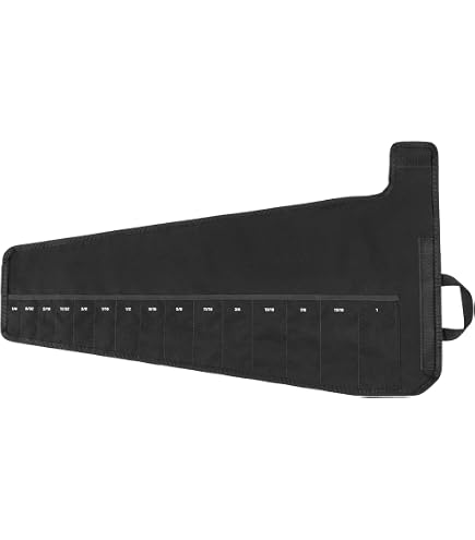 TEKTON 19-Piece Combination Wrench Pouch – Fits 1/4 To 1-1/4 Inch SAE Wrenches, Made In USA