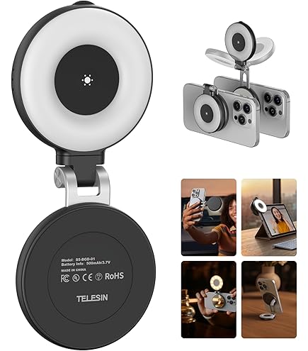 Amazon | TELESIN マグネット スマホ カメラグリップ iPhone カメラ