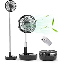 ポータブルファン　扇風機　黒　バッテリー内蔵式 二個セット Amazon | ポータブル折りたたみ式充電式首振り扇風機 黒